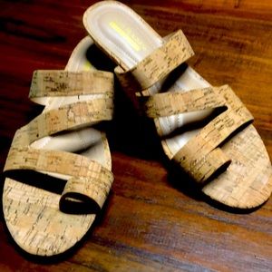 Faux Cork Sandals